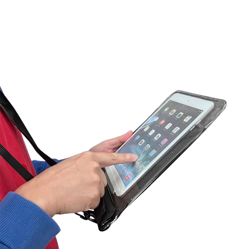 DRLOKPAK Waterproof eReader Case Cover Tablet Holder Floating Dry Bag Pouch for Kindle Paper White Oasis Fire 7 HD 8 Nook HD 9 Kobo Libra 2 iPad mini Tab 7 Nexus 7 - color: Black, size: 8.5inch
