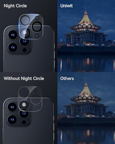 [3 Pack Camera Lens Protector For iPhone,9H Tempered Glass,Anti-Scratch,Case Friendly,Night Circle,No-Bubble HD Clarity,Full Cover (iPhone 16 Pro/16 Pro Max) - size: iPhone 16 Pro/16 Pro Max