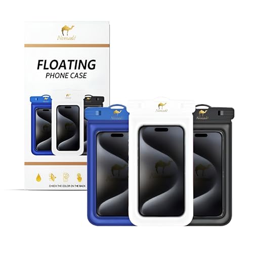 Nomade - Premium Waterproof Floatable Phone Pouch - Fully Waterproof Phone Case - Underwater Photos - Fully Adjustable Lanyard - Universal Fit Phone Pouch Compatibility - 7 Inch Touch Screen - color: Midnight Black