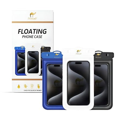 Nomade - Premium Waterproof Floatable Phone Pouch - Fully Waterproof Phone Case - Underwater Photos - Fully Adjustable Lanyard - Universal Fit Phone Pouch Compatibility - 7 Inch Touch Screen - color: Midnight Black