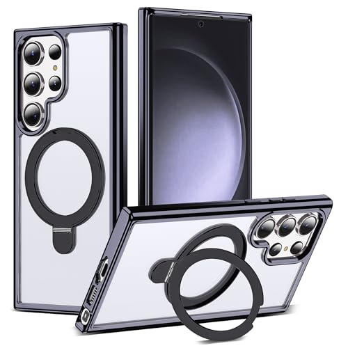Clear Case for Samsung Galaxy S23 Ultra with Stand 6.8",Black - color: Black, size: Samsung Galaxy S23 Ultra