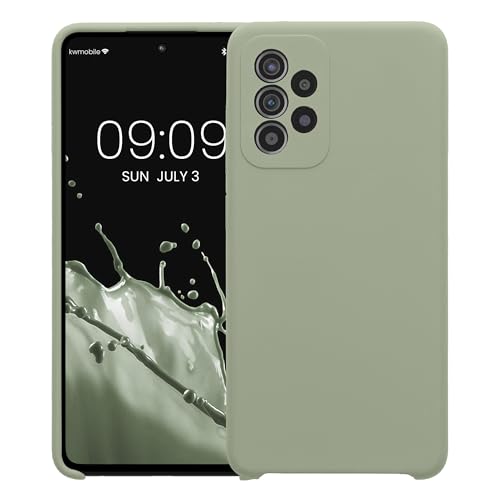 kwmobile Case Compatible with Samsung Galaxy A52 / A52 5G / A52s 5G Case - Slim TPU Silicone Phone Cover - Soft Touch Finish - Gray Green - color: gray green, size: Galaxy A52 / A52 5G / A52s 5G