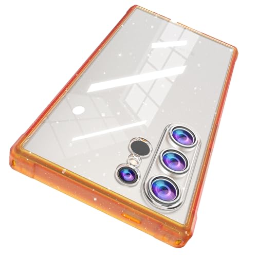 for Samsung Galaxy S24 Ultra Case,Compatible with Magsafe,Bling Sparkle, Slim TPU Shockproof Full Body Protective Cover for Women Men Orange Bling - color: Orange Bling, size: for Galaxy S24 Ultra