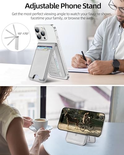 ExtreLife for Magsafe Wallet, Works with Apple Find My, 6 Cards Holder - color: Haze Gray