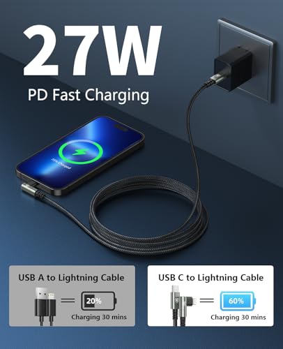 USB C to Lightning Cable 10FT [Apple MFi Certified] iPhone Charger Cable - color: Grey, size: 10FT, style: USB C to Lightning