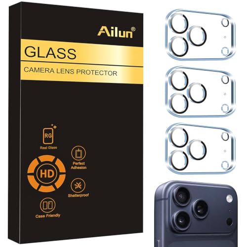 Ailun 3 Pack Camera Lens Protector for iPhone 17 Pro Max, Tempered Glass