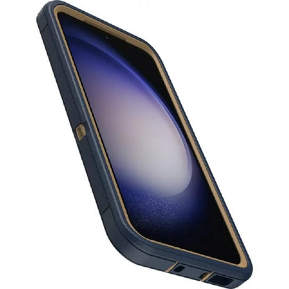 OtterBox Galaxy S23 (Only) - Defender Series Case - Blue Suede Shoes, Rugged & Durable - with Port Protection - Includes Holster Clip Kickstand - Microbial Defense Protection - Non-Retail Packaging - color: Blue Suede Shoes