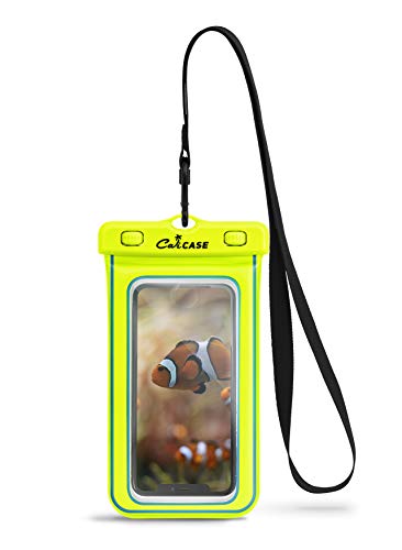 CaliCase XL Waterproof Floating Case - color: Yellow Glow in the Dark