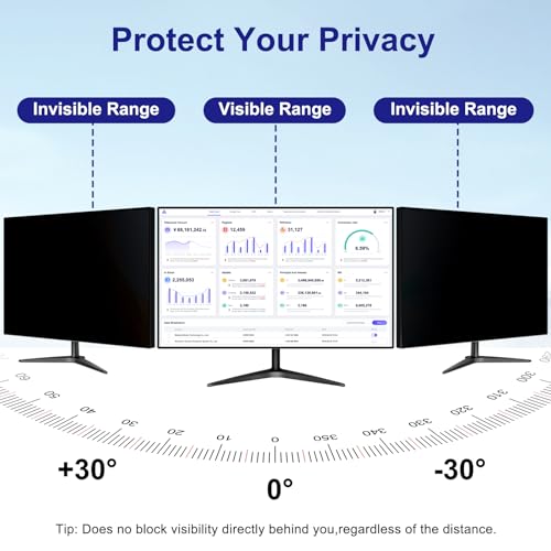 27 Inch Privacy Screen for Computer Monitor 16:9 Aspect Ratio - size: For Laptop 27 Inch 16:9-2Pack