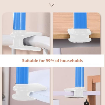 Gooseneck Bed Phone Holder,Flexible Long Arm Phone Mount for Desk,Clip Bracket Clamp Stand(Blue)