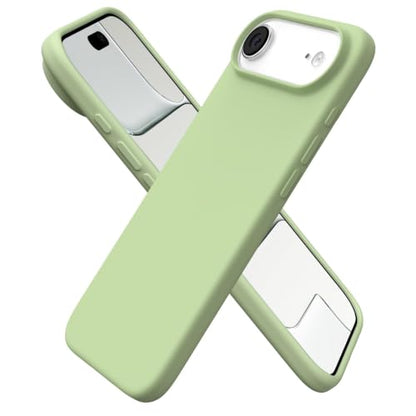 ORNARTO for iPhone Air Case 6.5", Slim Liquid Silicone 3 Layers Soft Gel Rubber Shockproof Protective Cover with Anti-Scratch Microfiber Lining-Matcha - color: Matcha