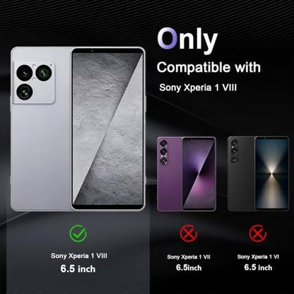 Case for Sony Xperia 1 VIII, Military Grade Drop Protection Phone Case, Yellowing Resistant, Anti-Scratch Hard PC Back, Shockproof Hard Ultra-Thin Protective Cover, Clear - size: Sony Xperia 1 VIII