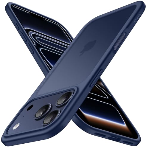 JETech Matte Case for iPhone 17 Pro Max, Dark Blue | Military-Grade Protection, Frosted Matte Back, Anti-Fingerprint Finish, Shockproof Design, Minimalist Style - color: Dark Blue, size: iPhone 17 Pro Max
