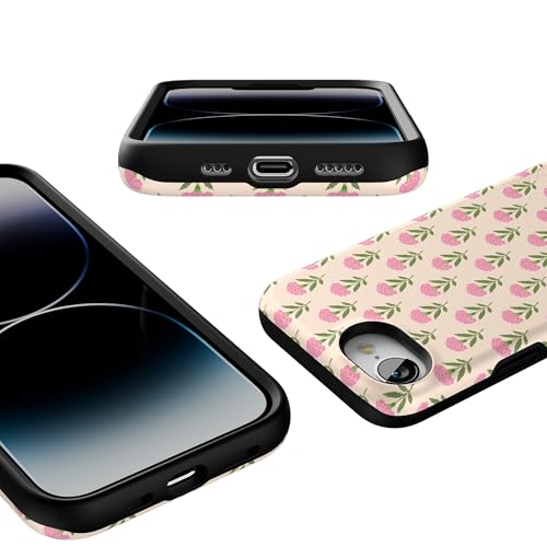 Casely iPhone 16e Case | Jenna's Flowers | Fun on Weekdays | Bold Protective Design | Compatible with MagSafe - color: Jenna's Flowers | Fun on Weekdays