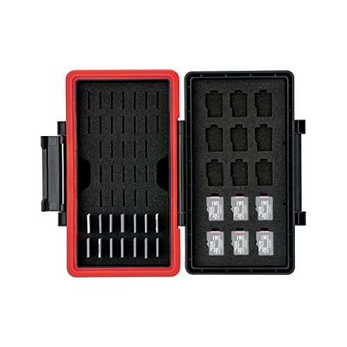 Kiorafoto 58 Slots MicroSD Card Case w Extra Storage Space Under the Bottom - color: for 58 Micro SD