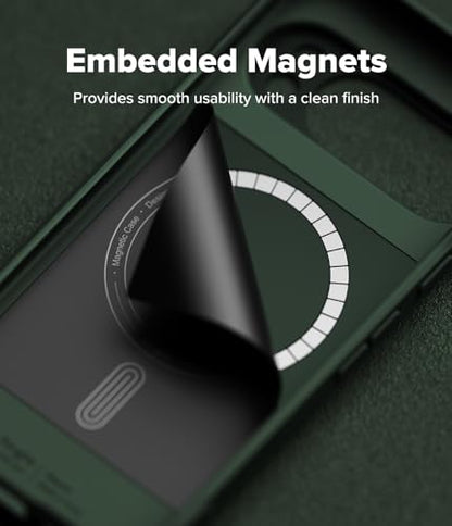 Ringke Onyx Designed for Google Pixel 10 Pro Case [Compatible with MagSafe and Pixelsnap] Oil & Dirt Resistant Enhanced Grip Non-Slip Texture Lightweight Cover - Magnetic Dark Green - color: Magnetic Dark Green, size: Pixel 10 Pro