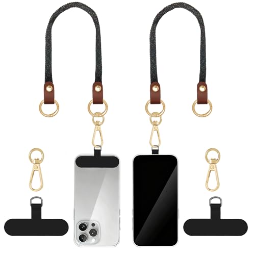Hovmwey Stretchy Phone Lanyard Tether, 2 Pack Phone Leash Anti-theft Phone Strap for Anti-drop Outdoor Hiking Cycling Climbing Universal for Most Cell Phones, Starry Night - color: Starry Night
