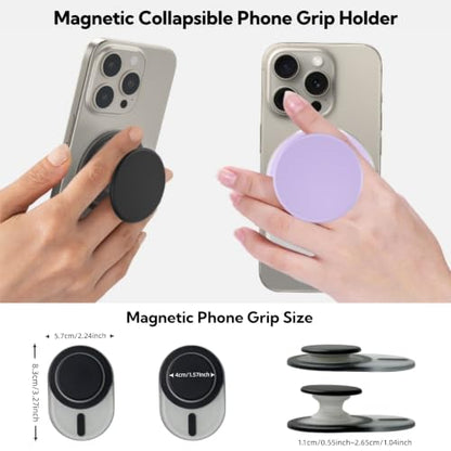 AUROX Magnetic Phone Grip Holder for Magsafe Phone Grips, Transparent Green - color: Transparent Grass Green