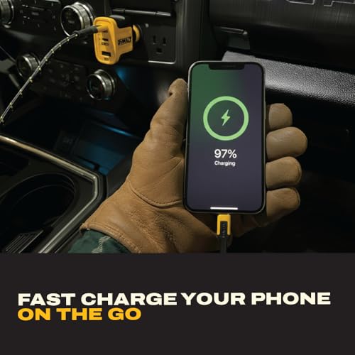 DEWALT 65W PD 3-Port Car Charger – USB-C PPS Fast Charging - size: 3-Ports-2 USB C+USB A