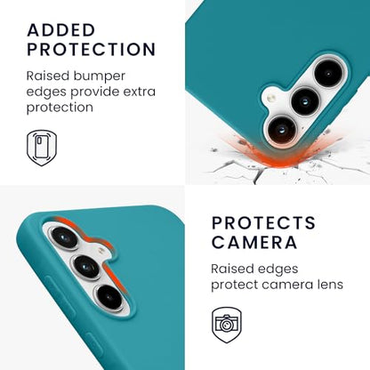 kwmobile Case Compatible with Samsung Galaxy A55 5G Case - Soft Slim Protective TPU Silicone Cover - Petrol - color: petrol, size: Galaxy A55 5G