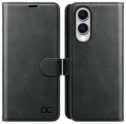 OCASE Compatible with Galaxy S25 Edge Wallet Case, PU Leather Flip Folio Case with Card Holders RFID Blocking Kickstand [Shockproof TPU Inner Shell] Protective Phone Cover 2025, Graphite - color: Graphite, size: Samsung Galaxy S25 Edge