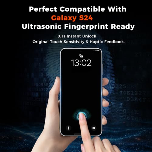 Fotbor [3+3 Pack Anti Blue Light Screen Protector for Samsung Galaxy S24 with 3 Pack Camera Lens Protector, [Alignment Frame] 9H Hardness, Easy Install, Ultrasonic Fingerprint Compatible - size: Samsung Galaxy S24 - 6.2 inch