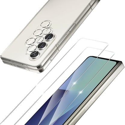 BIGFACE galaxy Z Fold 7/Fold 8 Ultra Screen Protector+Camera Lens Protectors，[2 + 2 Pack] HD Clarity Premium Tempered Glass,9H Hardness, 3D Touch Accuracy, Anti-Bubble Anti-Scratch Film - size: Galaxy Z Fold 7/Fold 8 Ultra(6.5")