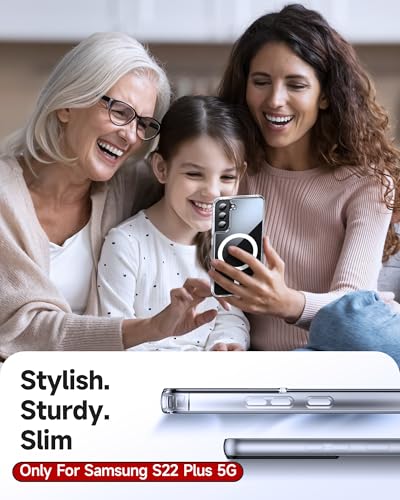 LeYi for Galaxy S22-Plus Phone Case: MagSafe Fit Raised Camera Guard, Clear | Transparent Slim Protective Girls Women Men para Samsung Galaxy S22 Plus Case Mobile Android Unlocked S 22 + S22plus 6.6 Inch - color: Clear, size: Galaxy S22 Plus (6.6 Inch)