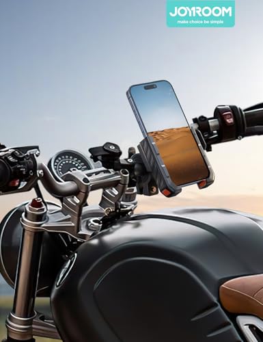 JOYROOM Motorcycle Bike Phone Holder Mount, 1s Lock Bike Phone Holder - color: Orange
