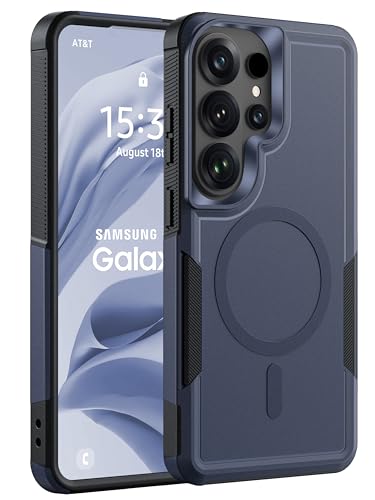 for Samsung Galaxy S26 Ultra Case Dual-Layer Shockproof Blue | Fit for Magsafe, Rugged Heavy Duty Military-Grade Protection, Matte Finish Scratch Resistant Anti-Fingerprint, S 26 Ultra - color: Blue