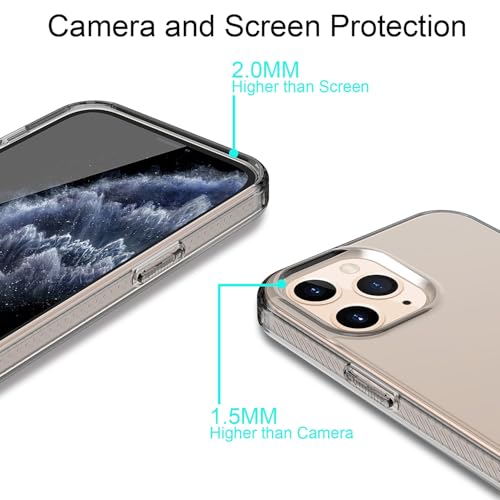 Phone Case for iPhone 12 Pro Clear, [Crystal Clear][Non-Yellowing] Slim Shockproof Reinforced Drop Protective Flexible TPU Back Cover Phone Case for iPhone 12 Pro Protective Case(Black) - color: Black