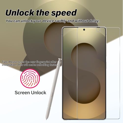 BIGFACE Galaxy S25 Ultra Tempered Glass Screen Protector + Camera Lens Protector [2 + 2 Pack][Case Friendly][Anti-Scratch][Ultrasonic Fingerprint Unlock]HD Protective Film for Samsung Galaxy S25 Ultra - size: Galaxy s25 Ultra(6.9")
