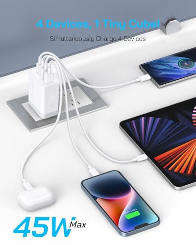 45W USB C Charger Block Multiport Adapter Fast Charging