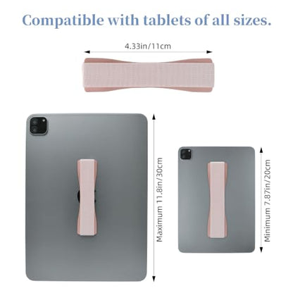 Hand Holder Strap for iPad, Tablet & Large Phone, Handle Grip（Pink Gold） - size: 1 Pack-Pink Gold
