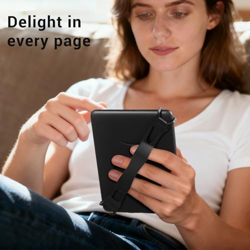 CoBak Secure Hand Strap for Ebook Reader, Lightweight, Elastic, Black - color: Black