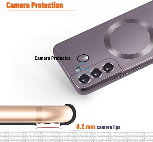 Magnetic for Samsung Galaxy S21 Case,Soft Silicone Samsung Galaxy S21 Phone Case with Camera Protection,Anti-Scratch Samsung Galaxy S21 Case Compatible with MagSafe, Gray - color: Gray, size: S21