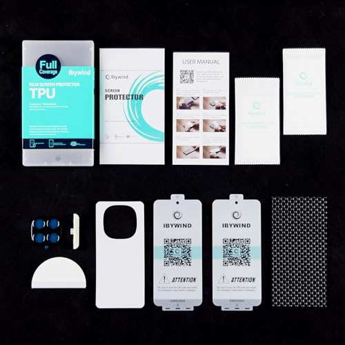 Ibywind Screen Protector For Xiaomi Redmi Note 14 Pro 5G 6.67"(2 Pcs),Flexible TPU Film,With 1Pc Camera Lens Protector,1Pc Back Film,Bubble Free[Easy to install] - size: Redmi Note 14 Pro 5G 6.67 inch