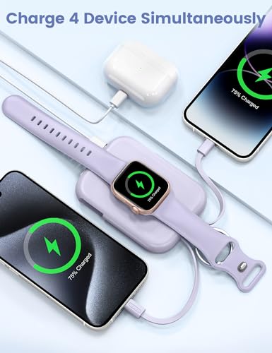 RORRY CharmGo Portable Charger, 5000mAh Portable Charger Power Bank - color: Purple