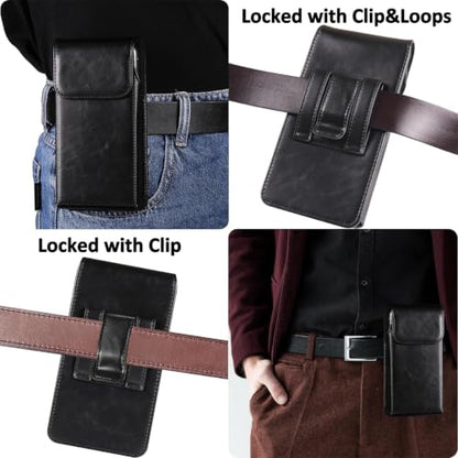 Phone Case Belt Clip Waist Pouch Holster Smartphone Belt Sleeve (Black) - color: Black