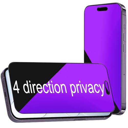 2 Pack 360 Degree Anti-blue Privacy Tempered Glass for iPhone Air Anti-Spy 4 Directions Screen Protector Film 6.5 inch - size: For iPhone Air
