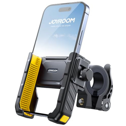 JOYROOM Motorcycle Bike Phone Mount, Camera Friendly Bike Phone Holder - color: Yellow