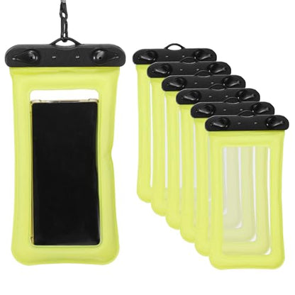 PATIKIL 3Pcs Waterproof Phone Pouch Floating No Sink Universal Cellphone Dry Bag Waterproof Phone Case for Kayaking Beach Swimming Hiking, Yellow - color: Yellow