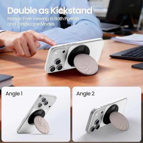 ORNARTO Vortuxe for MagSafe Phone Grip with Kickstand, Stone Gray - color: Stone Gray