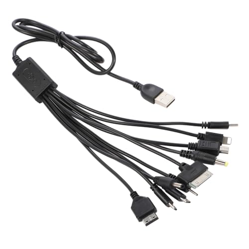 Cutwif 10 in 1 Multi Charging Cable, Universal Multiple Charging Cord Cable with 10 Ports for Cell Phones Speaker MP3 MP4 & More