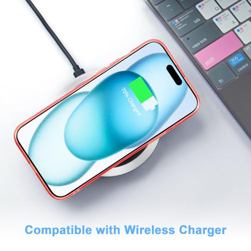 JJGoo Compatible with iPhone 15 Plus Case Clear, Soft Clear TPU Phone Cases, Shockproof Transparent Bumper Cover Slim Thin Phone Case, Translucent Red - color: Red