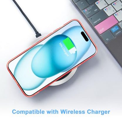 JJGoo Compatible with iPhone 15 Plus Case Clear, Soft Clear TPU Phone Cases, Shockproof Transparent Bumper Cover Slim Thin Phone Case, Translucent Red - color: Red
