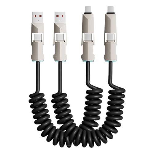 Invisible Stand Charging Cable，Fast Charging Cable，Built-in Phone Support Fast Charging Cord for Gaming Office Travel (2, 4-1) - size: 4-1