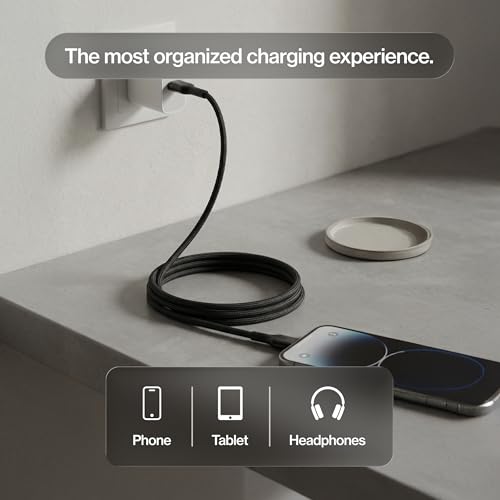Statik MagStack USB A to USB C Coiling Magnetic Charging Cable, 27W - color: Black, size: 6ft, style: USB-A to USB-C
