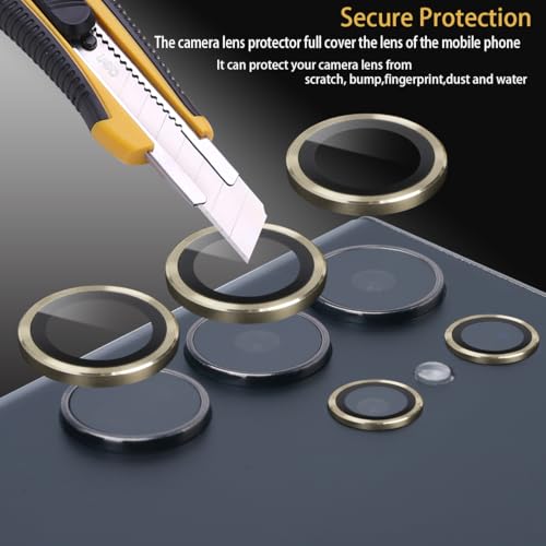 Camera Lens Protector for Samsung Galaxy S25 Ultra, Gold - color: Gold