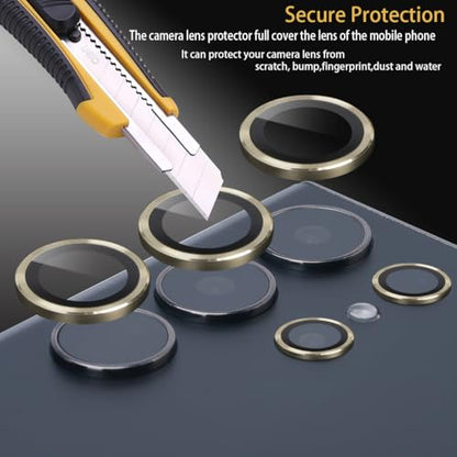 Camera Lens Protector for Samsung Galaxy S25 Ultra, Gold - color: Gold